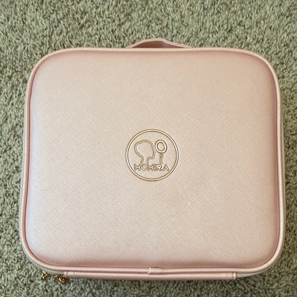 Rose Gold Travel Cosmetic Case - Compact Makeup Organizer